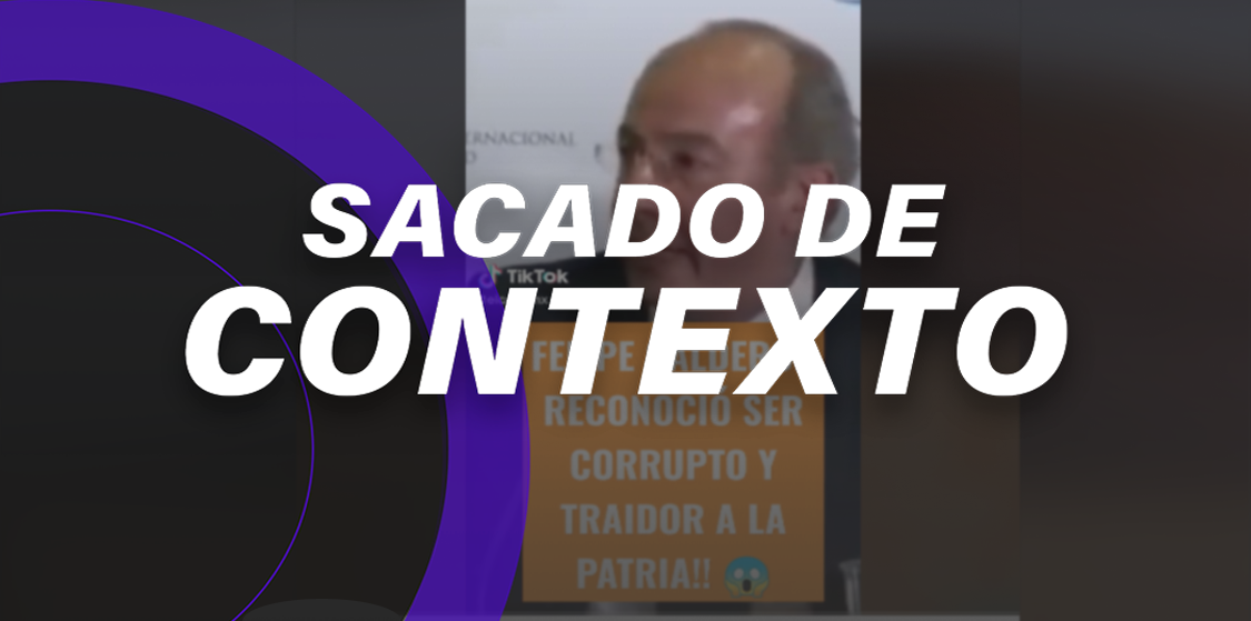 Felipe Calderón no declaró que es corrupto, es un video sacado de contexto