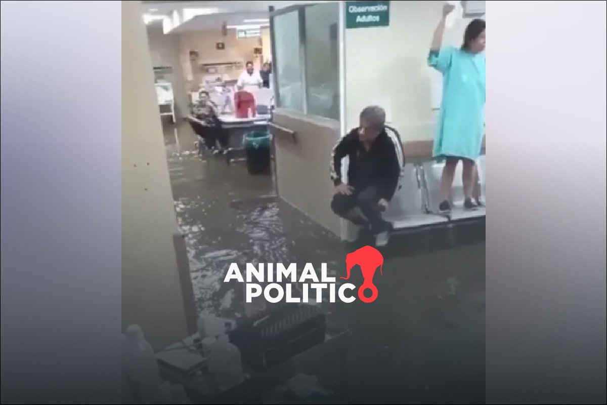 Hospital 53 del IMSS en Edomex se inunda tras fuertes lluvias; avanza desinfección y evalúan daños