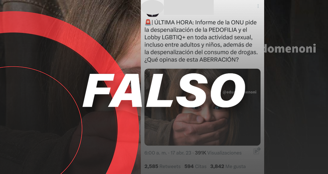Informe de la ONU no pide la despenalización de la pedofilia