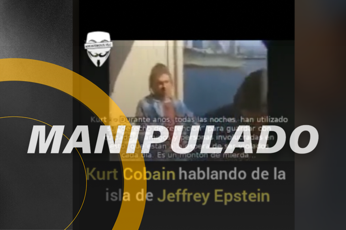 Kurt Cobain no habló sobre la isla de Jeffrey Epstein, el video fue manipulado 