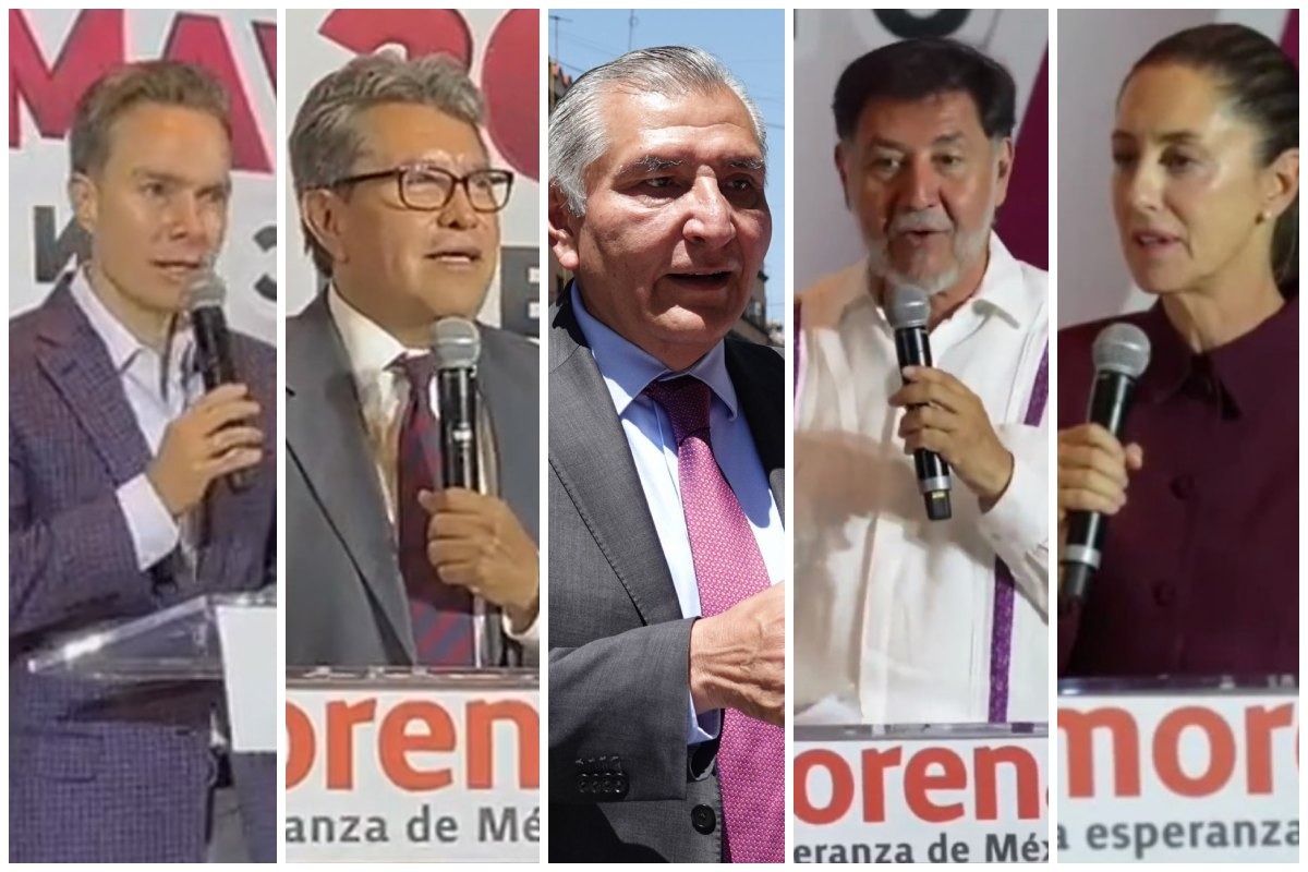 Adán, Velasco, Monreal, Noroña y Sheinbaum se registran como aspirantes presidenciales de la 4T