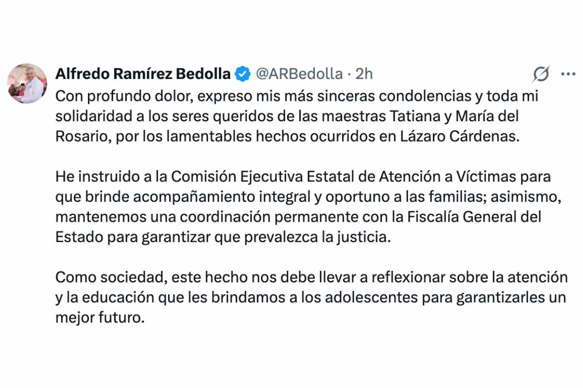 Matan a dos maestras en preparatoria de Lázaro Cárdenas, Michoacán; hay un estudiante detenido