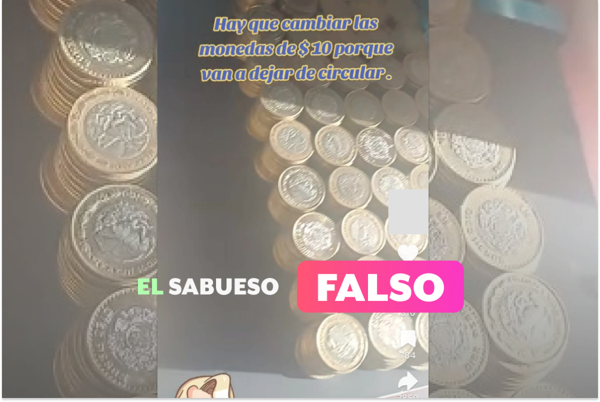 Es falso que las monedas de 10 pesos saldrán de circulación; solo se modificó su aleación