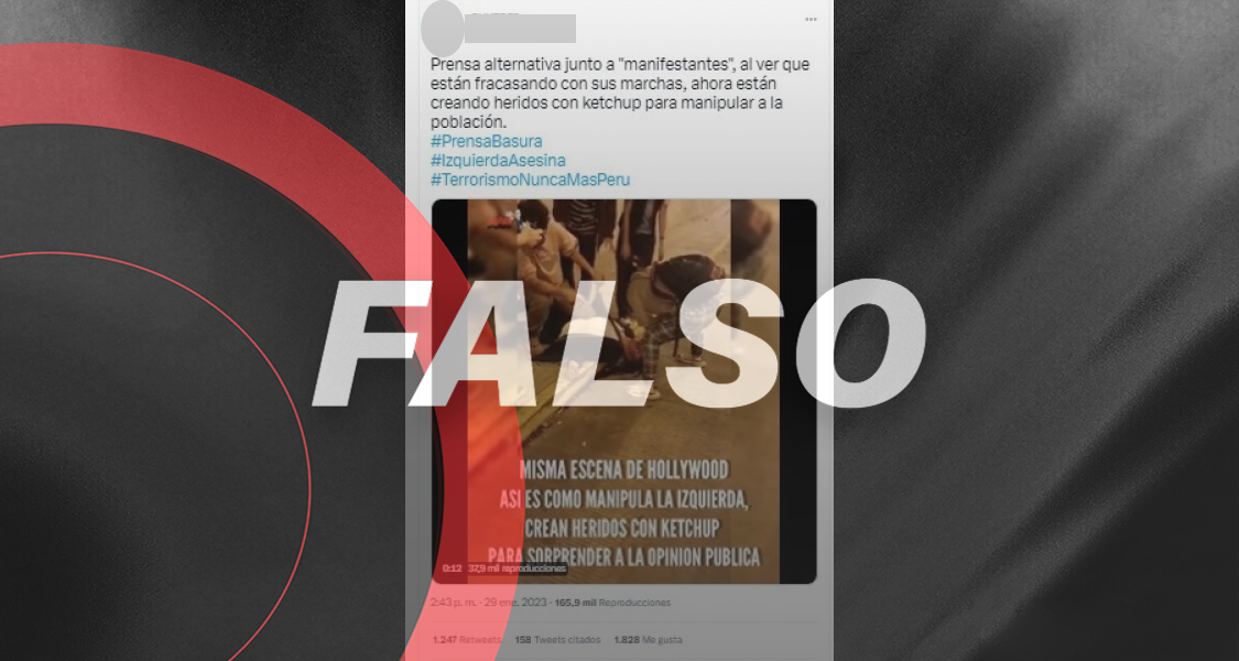 Video no muestra un montaje sobre muertes en Perú durante protestas, es un cortometraje