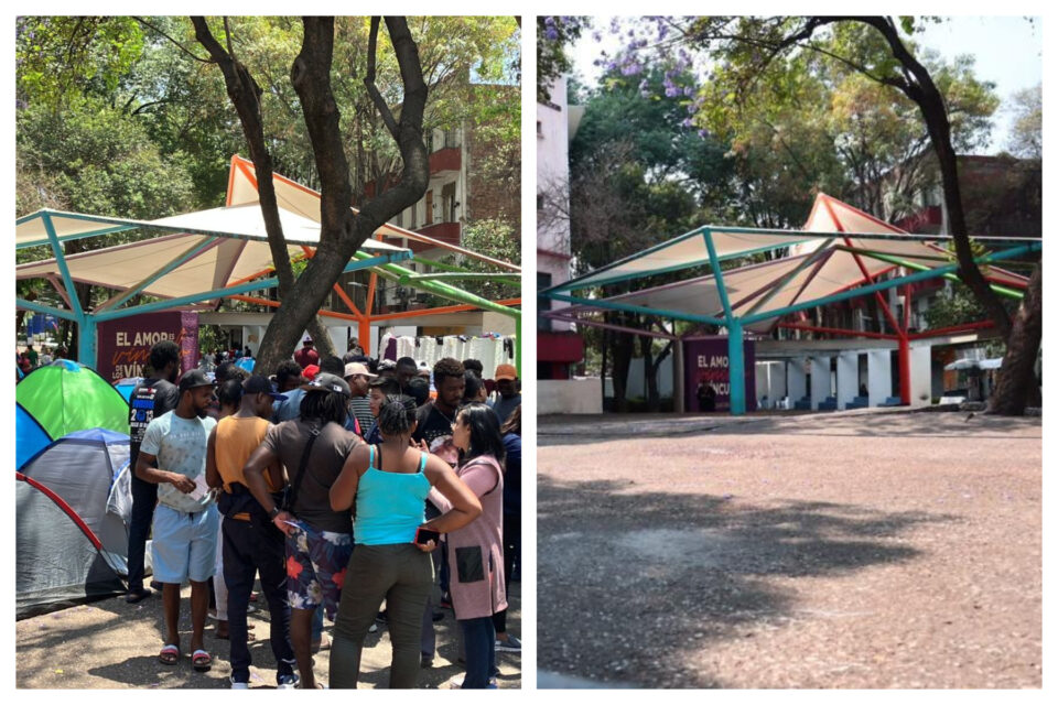 Autoridades trasladan a 450 migrantes al albergue instalado en Tláhuac