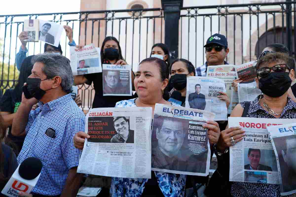 Protesta asesinato periodista sinaloa Luis Enrique Ramírez