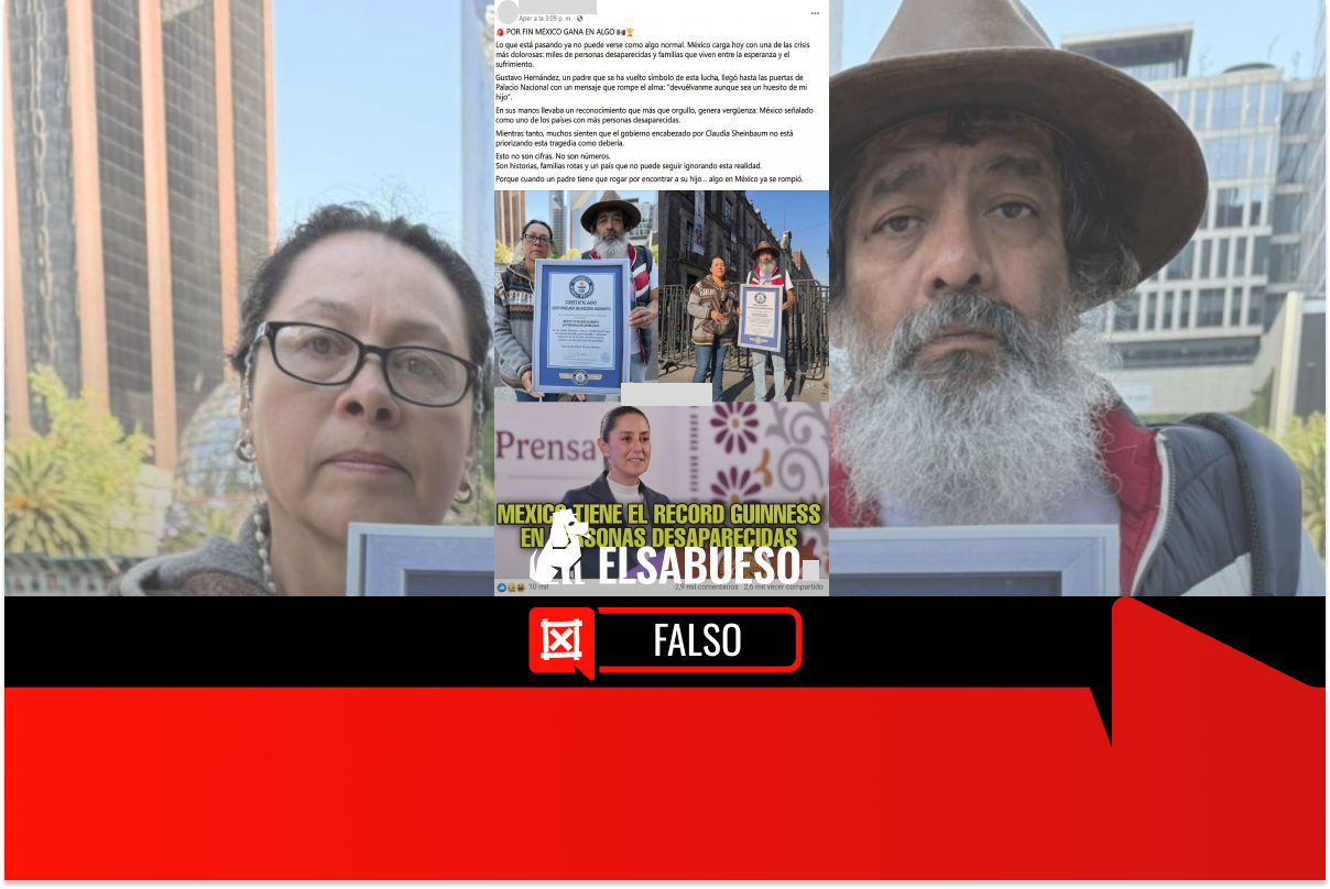 México no recibió el Récord Guinness por desapariciones, solo un certificado simbólico