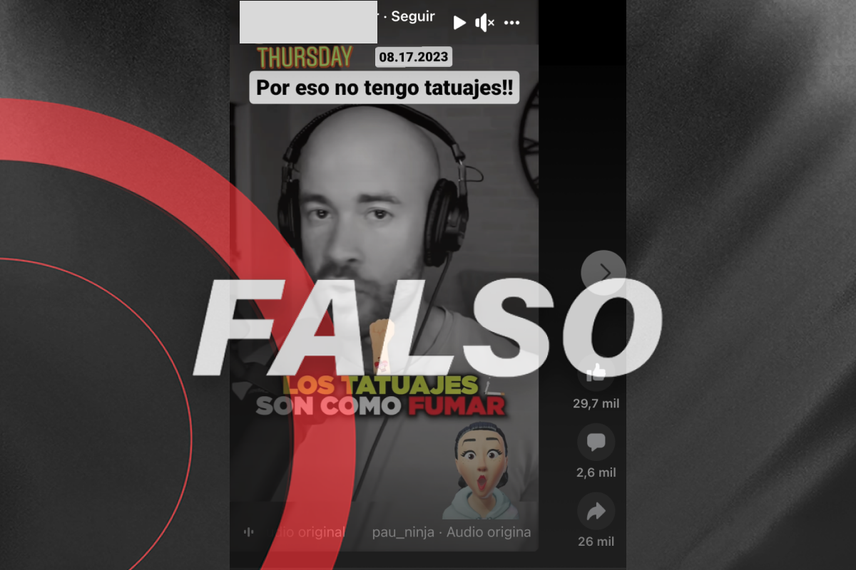 Es falso que hacerse tatuajes es igual de dañino que fumar