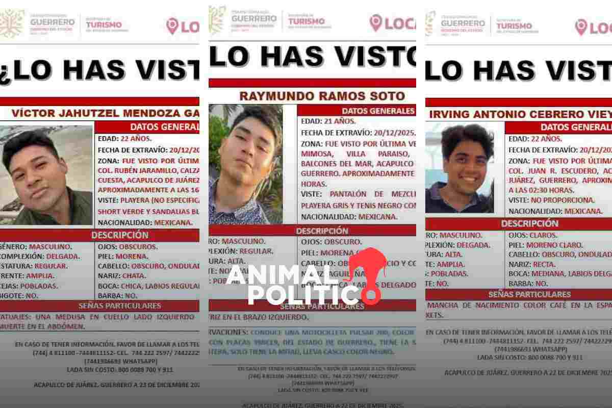 Reportan la desaparición de tres estudiantes del Instituto Tecnológico de Acapulco, Guerrero 