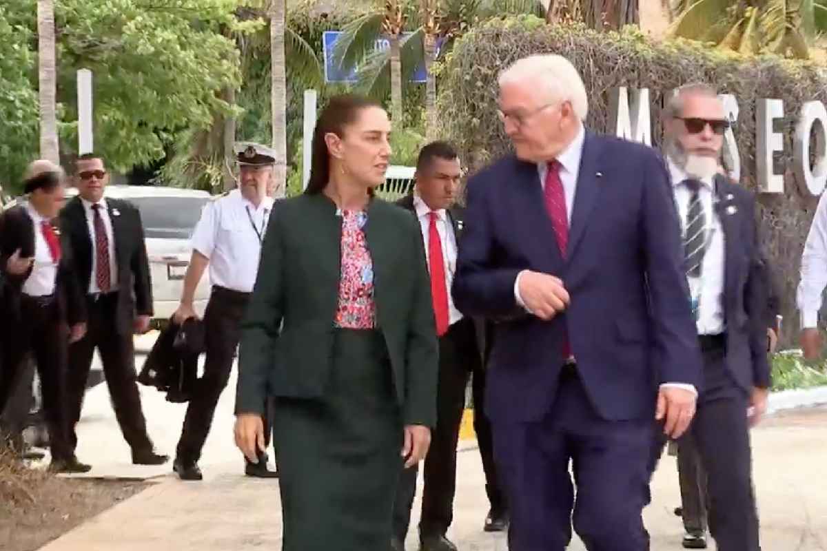 Sheinbaum recibe al presidente de Alemania en Cancún; buscan fortalecer cooperación e inversión