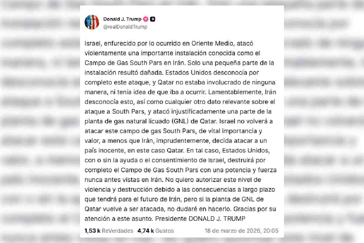 Trump ataque campo gas Irán