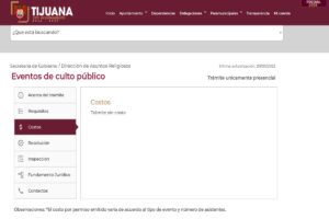 Fuente: captura de pantalla de sitio web del ayuntamiento de Tijuana.