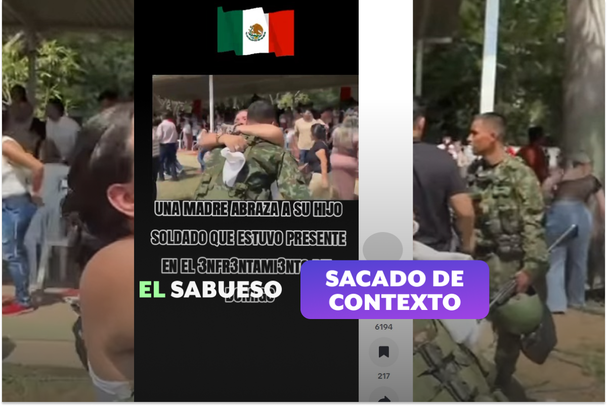 El video del abrazo entre una madre y un militar no es de México ni se relaciona con “El Mencho”