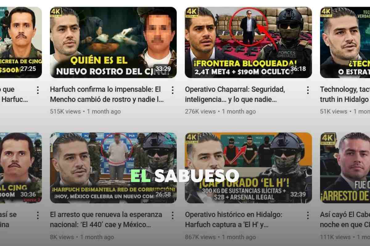 Videos con IA, relatos ficticios y desinformación promueven a Harfuch en YouTube y TikTok