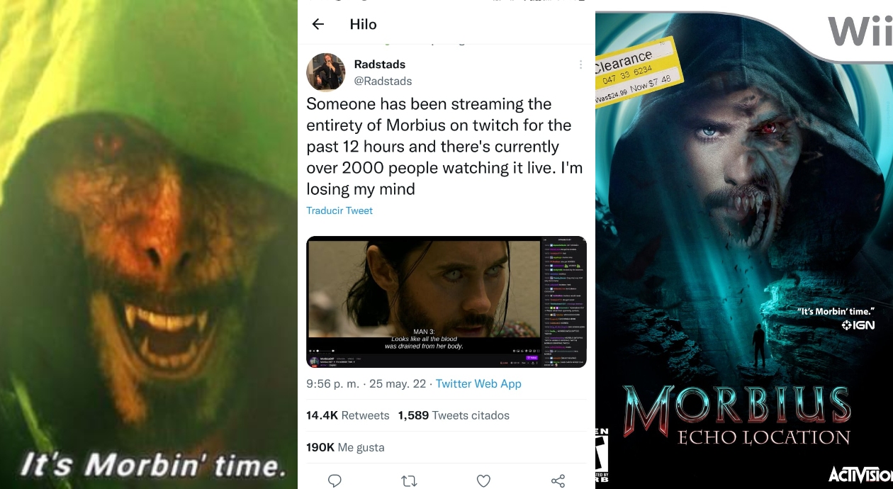 'It's Morbin Time': *Morbius pasó de ser la peor peli de Marvel al meme del momento*
