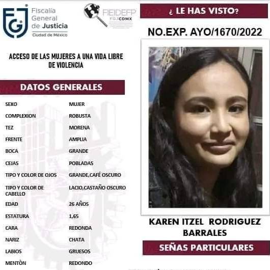 Encuentran el cuerpo de Karen, joven del IPN que fue reportada como desaparecida