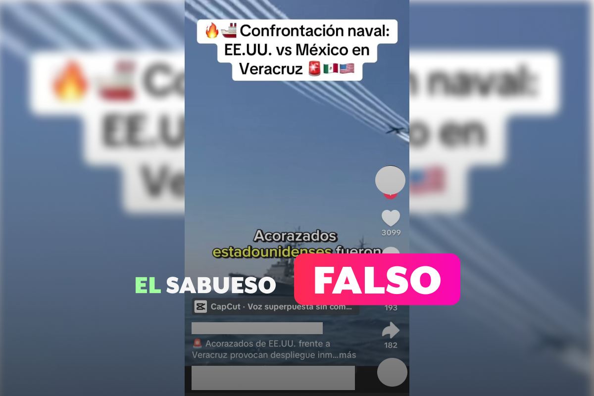 Es falso que acorazados estadounidenses fueron vistos en costas de Veracruz