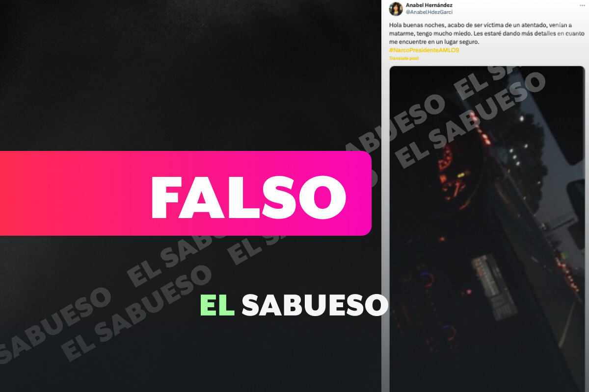 Anabel Hernández no fue víctima de atentado; cuenta que la suplanta usó foto que circula desde 2020