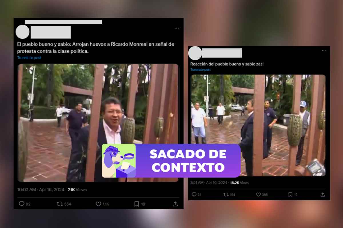 Video donde arrojan huevos a Ricardo Monreal no es reciente; circula desde 2010 