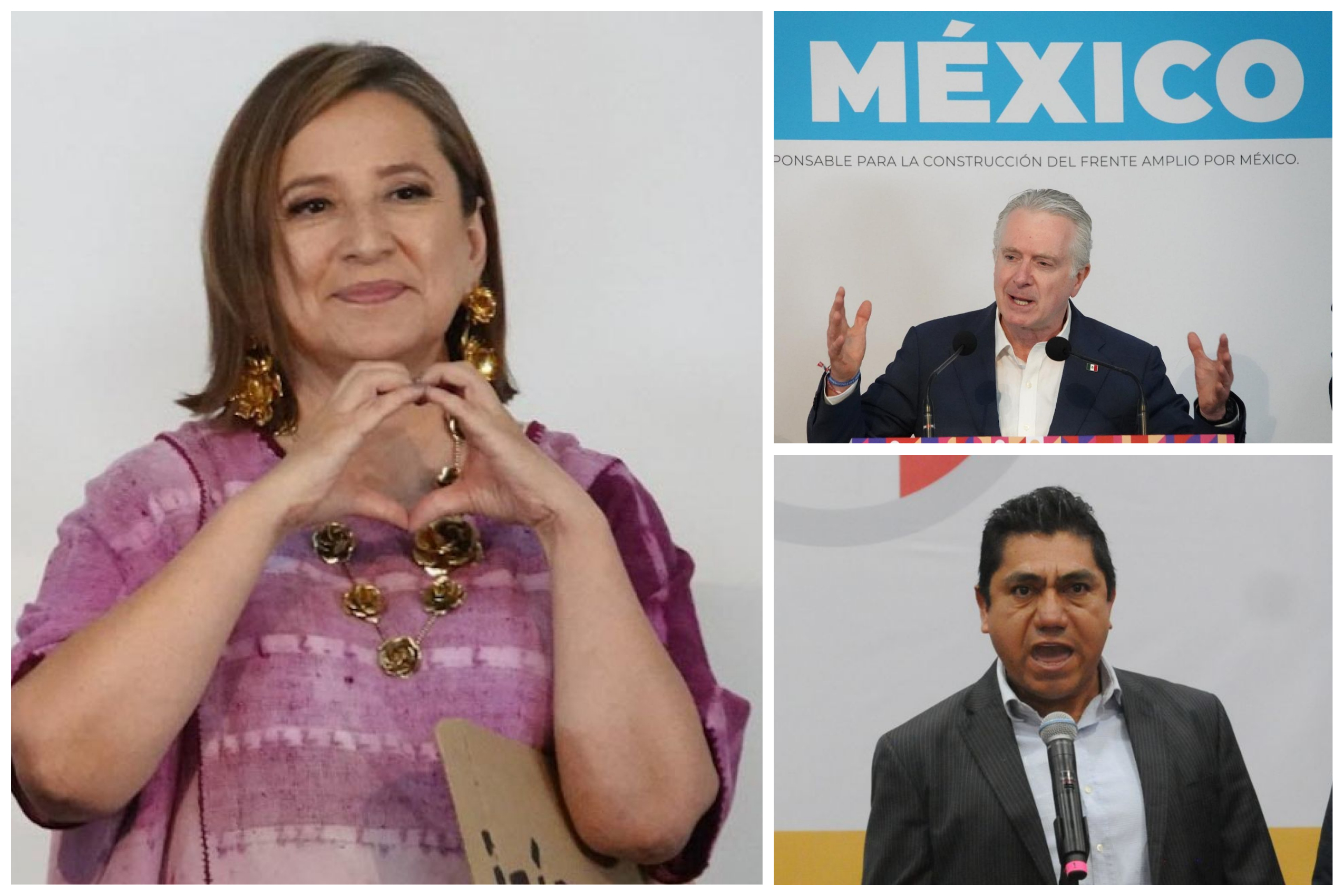 Porras y discursos contra AMLO marcan el registro de los aspirantes presidenciales de Va por México