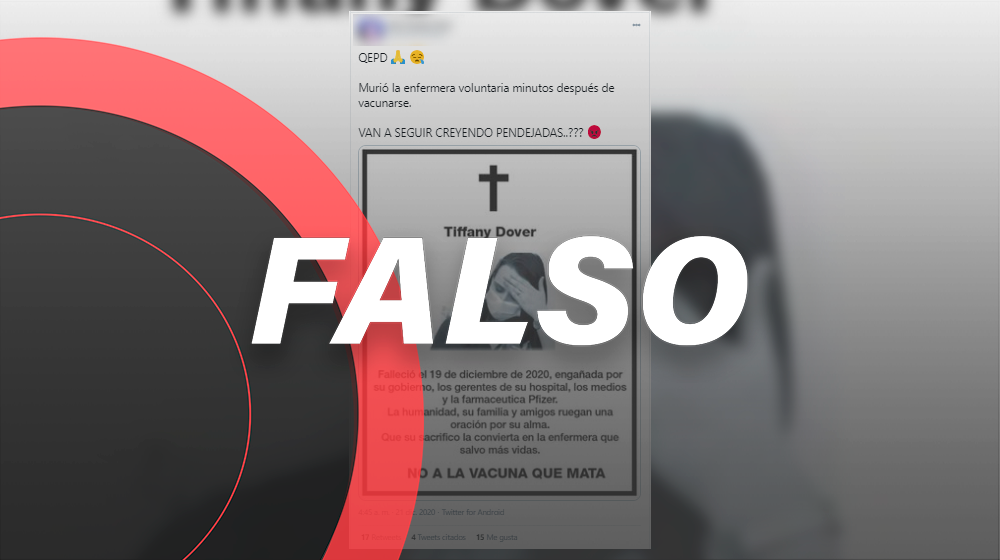 No, ninguna enfermera ha muerto por aplicarse vacuna contra COVID