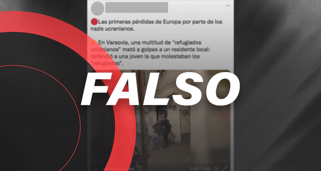 Este video no muestra a refugiados ucranianos atacando a un hombre en Polonia