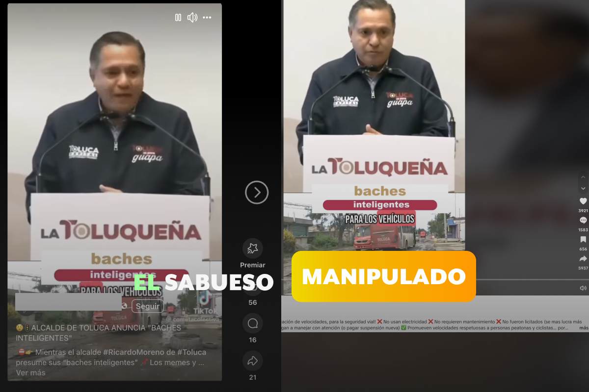 ¿Baches inteligentes en Toluca? No, el video está manipulado