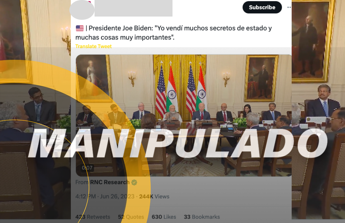 ¿Biden confesó que vendió secretos de estado? No, fue una broma