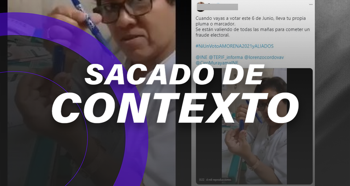 Este video de la pluma que se borra no muestra el material electoral del INE
