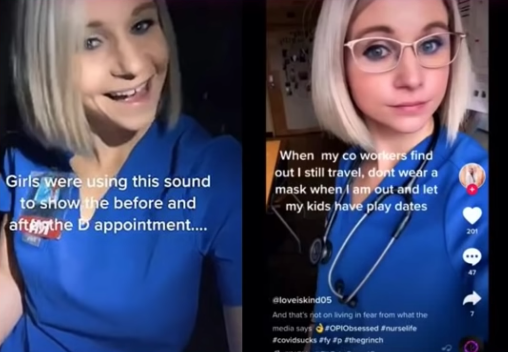 Suspenden a *enfermera que presumió en TikTok no usar cubrebocas*