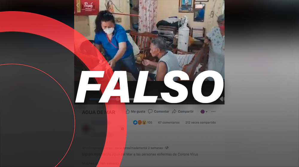 Las inyecciones de agua de mar no son cura ni prevención para el COVID-19