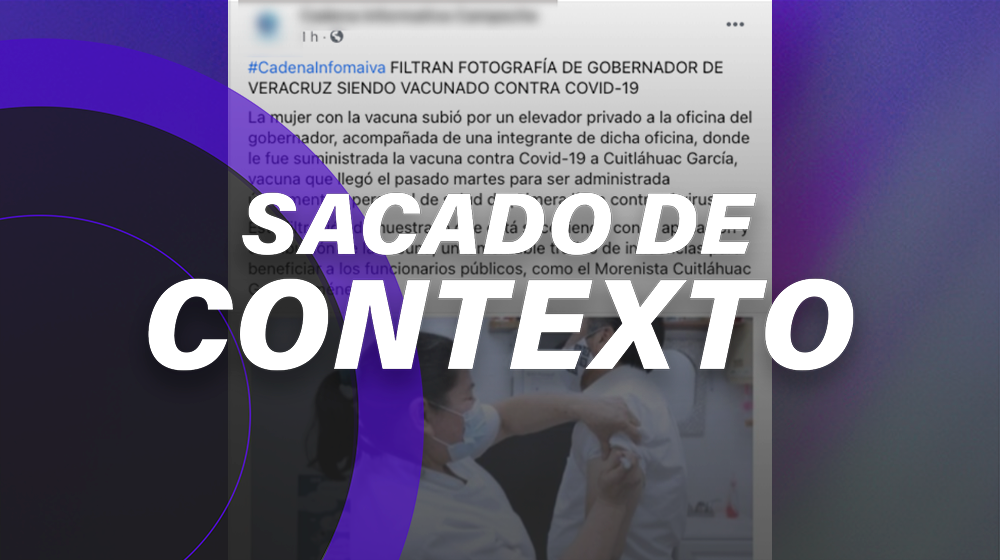 Esta foto no muestra al gobernador de Veracruz vacunándose contra COVID