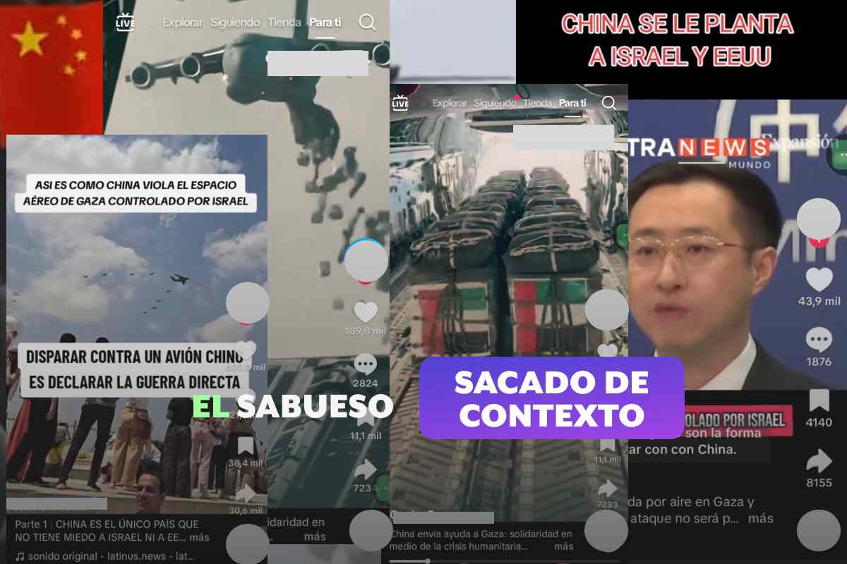 No hay evidencia de que China enviara ayuda humanitaria a Gaza por vía aérea 