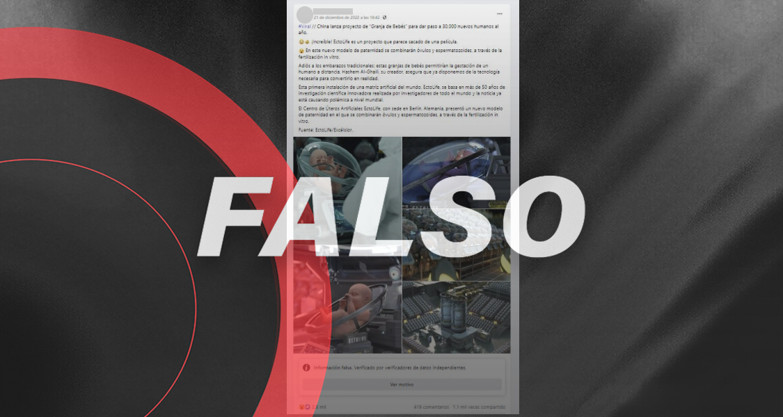 ¿China lanzó una granja de bebés? ¡Falso! Es una conceptualización científica