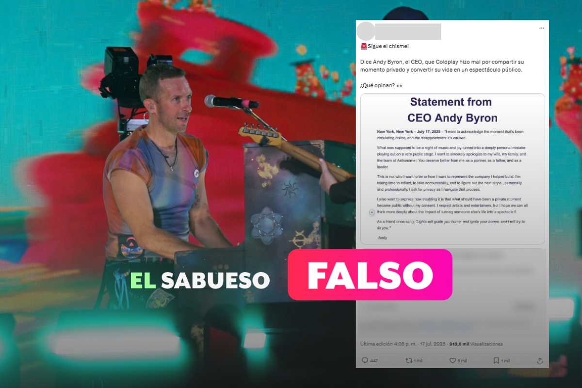 El CEO Andy Byron no declaró que lo captaron sin su consentimiento en concierto de Coldplay 
