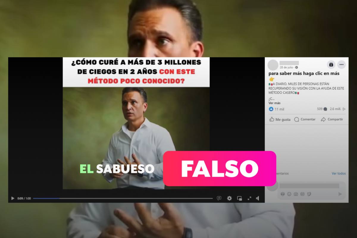 Falso que complemento alimenticio pueda restaurar la visión y eliminar la necesidad de usar lentes 