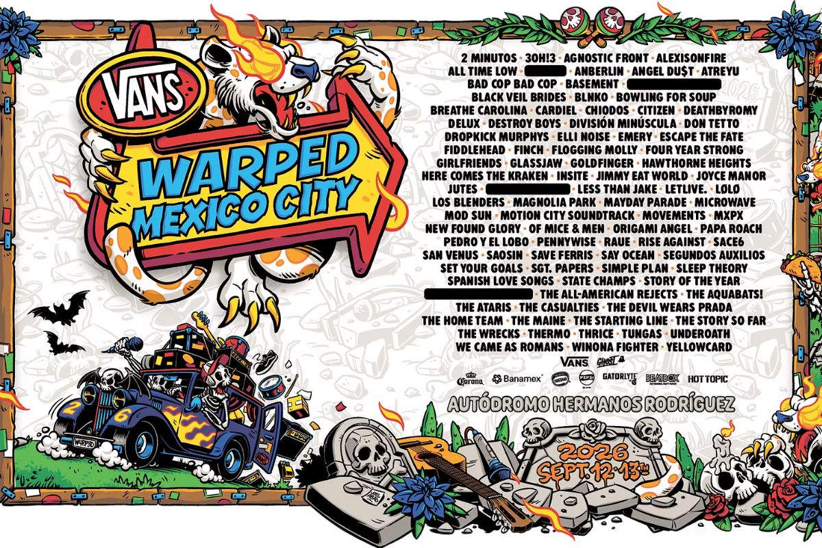Conoce el cartel completo del Vans Warped Tour México 2026