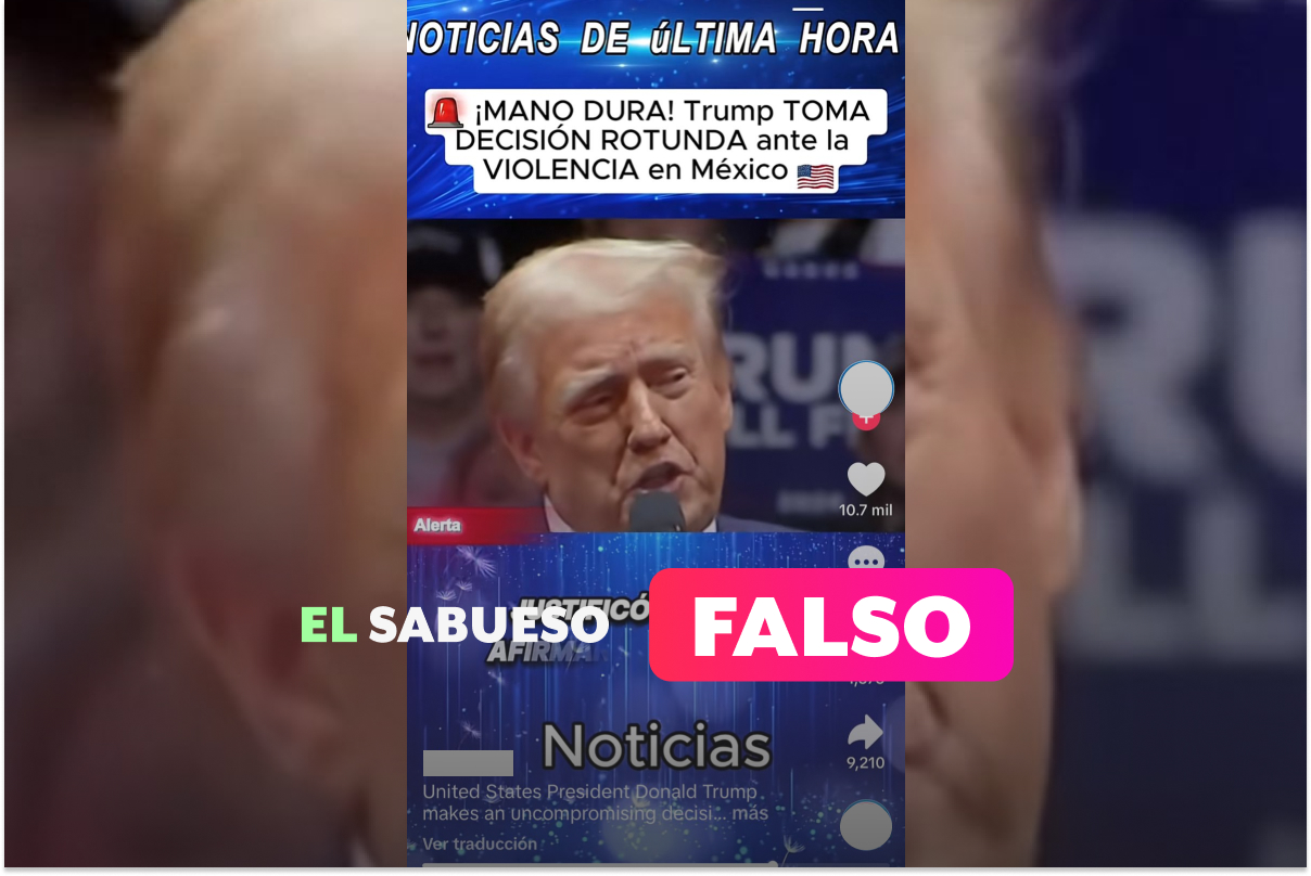 ¿Donald Trump ordenó cerrar la frontera con México tras el abatimiento de “El Mencho”? Es falso