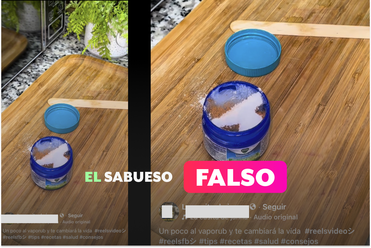 Es falso que untarse vaporub mezclado con canela y sal alivia el dolor de piernas 