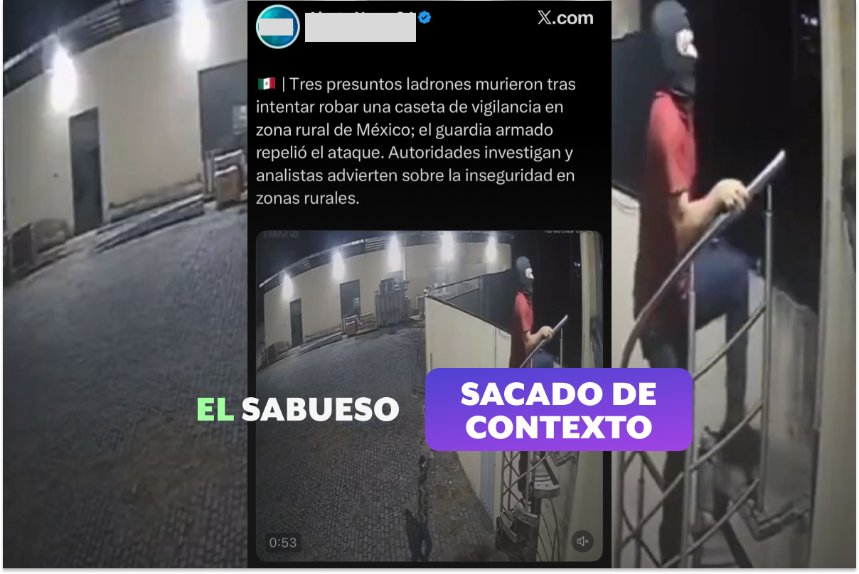 Intento de robo en una caseta de vigilancia no sucedió en México; el video fue tomado en Brasil 