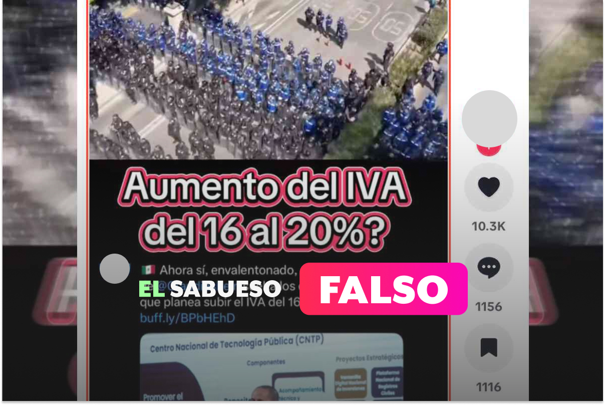 Es falso que la Agencia de Transformación Digital aumentará el IVA en México a 20 %