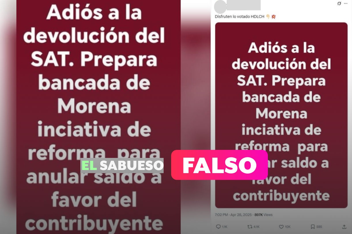 ¿Morena prepara una iniciativa para eliminar el saldo a favor que da el SAT? No hay evidencia 