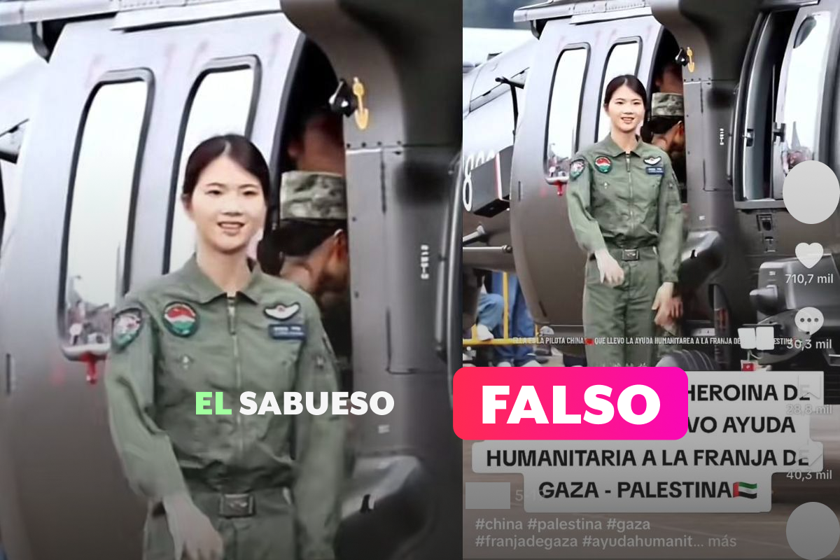 ¿Una piloto china llevó ayuda humanitaria a Gaza? No hay evidencia del hecho