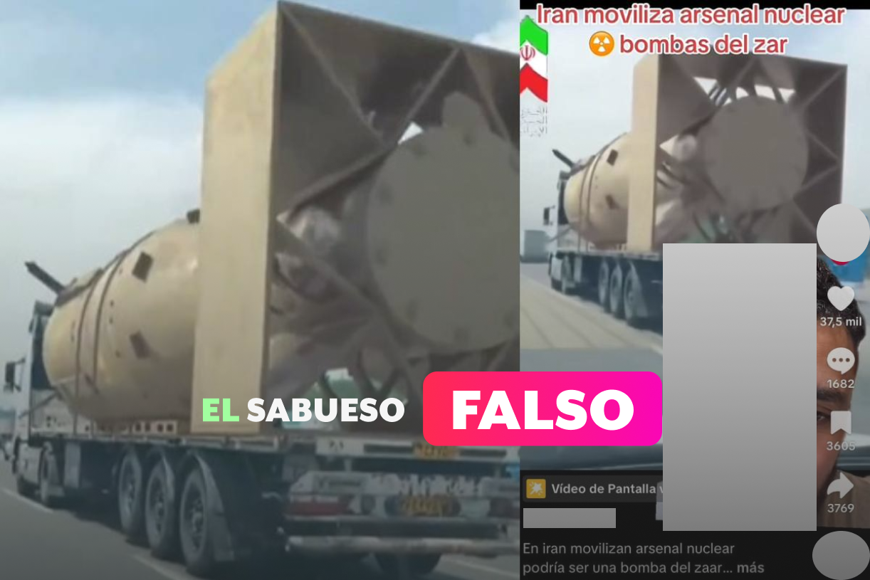 ¿Este video muestra el traslado de una bomba iraní? No, fue creado por un artista digital 