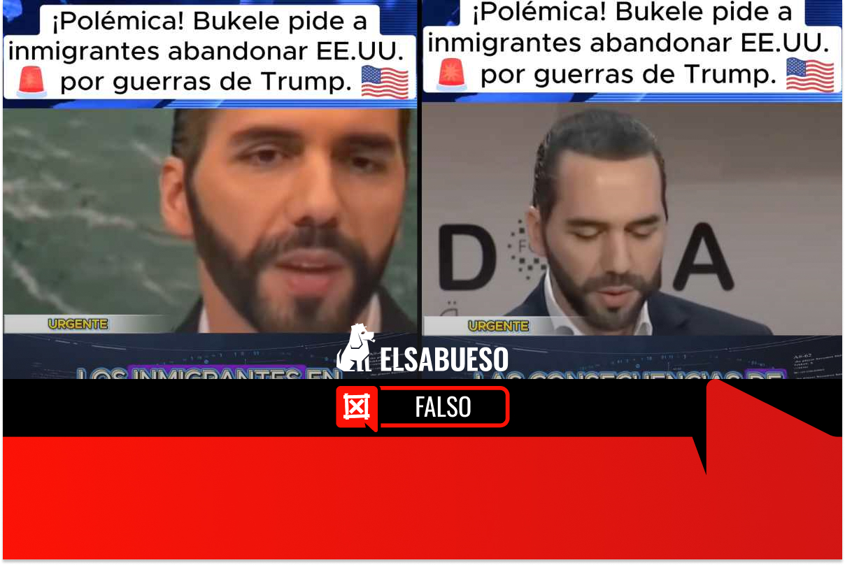 Bukele no le pidió a inmigrantes salir de EUA ante las guerras de Trump