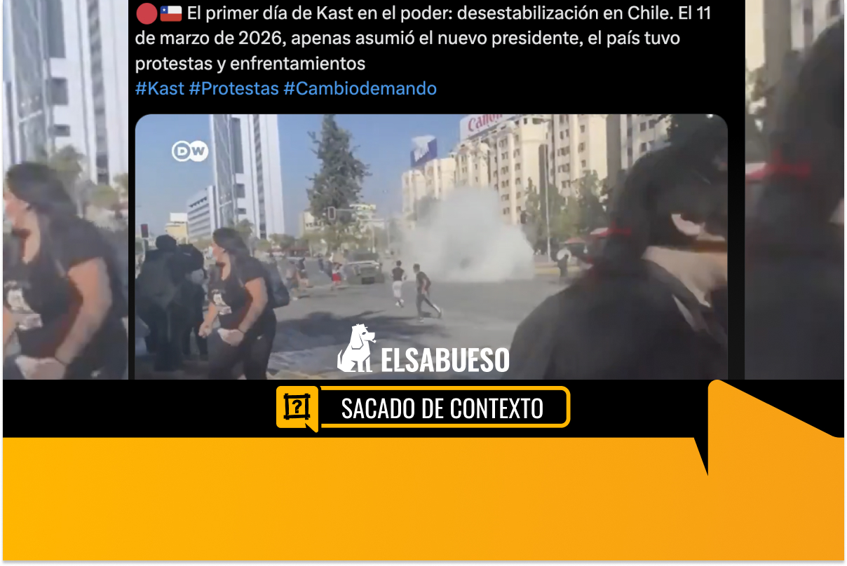 Este video no es de protestas en Chile tras la investidura de José Antonio Kast