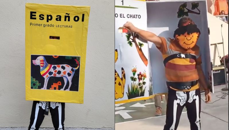¿Paco el Chato, eres tú? Este disfraz de libro de la SEP ya ganó Halloween y nuestros corazones