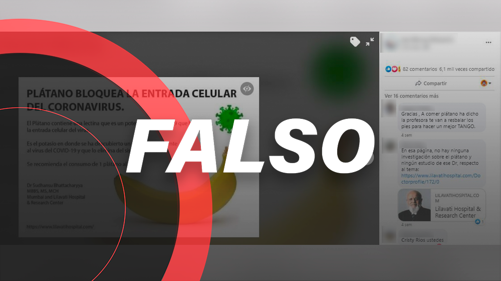 Muy rico y dulce, pero no, el *plátano no elimina el coronavirus*