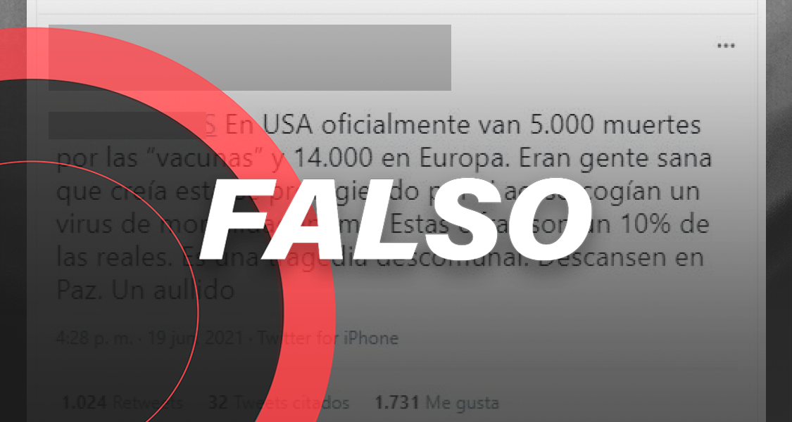Estas cifras sobre vacunación COVID y muertes en EU y Europa no tienen sustento