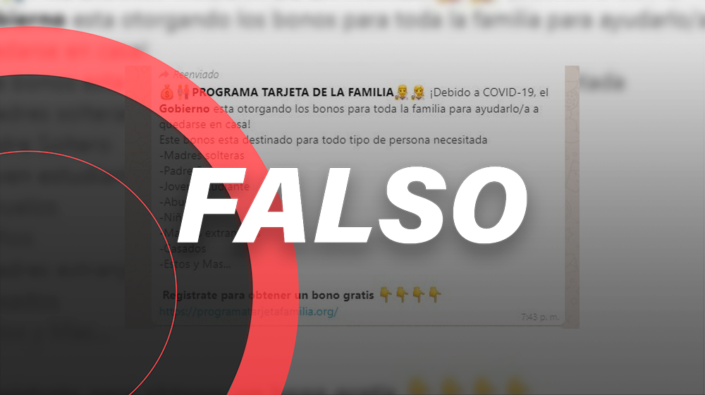 Programa tarjeta de la familia es un fraude, no un apoyo del gobierno